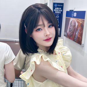 Zuo Zuo Daily Black Wigs Age-Reducing Bobhaircut JK Pure Cos Dongshan Xiaohong Student Artificial Full-Head Wig