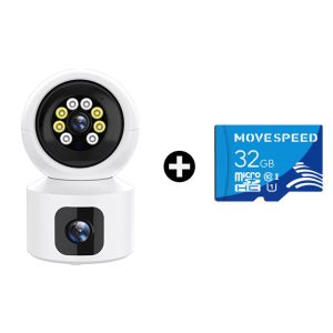 Xiaoml Original CCTV Camera Dual Lens Indoor CCTV Camera Connect Cellphone Night Vision Motion Detection Two-Way Audio