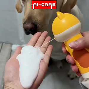Pet Shower Gel Foaming Machine Bubble Machine Dog Cat Bath Bath Bath Shower Gel Cute Dinosaur Foamer