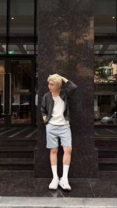 Quần Short thun Đùi BLACK OF EXIT chữ Signature nam nữ thể thao Hàn Quốc Ulzzang