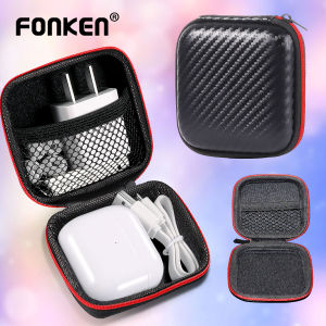 FONKEN 1pcs EVA Mini Portable Earphone bag Coin Purse Headphone USB Cable Case Storage Box Wallet Carrying Pouch Bag Earphone Accessory