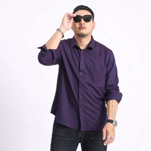 เสื้อเชิ้ตแขนยาวทรงหลวมสไตล์ลำลองสำหรับผู้ชาย ฤดูใบไม้ผลิ ฤดูใบไม้ร่วง ฤดูหนาว แฟชั่นใหม่ ไซส์ใหญ่ ไม่ต้องรีด