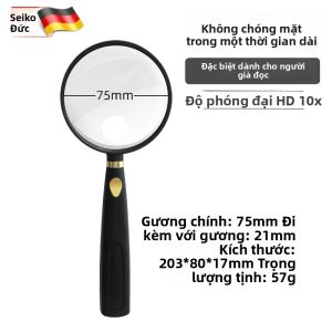 MONLEYTA | Linh kiện điện thoại di động sửa chữa Mặt kính cầm tay Đèn pin LED chất lượng Đức cho người cao tuổi Xem báo cáo Cấp độ phóng đại 10x