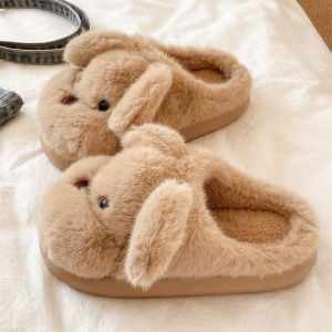 XMAW | Cute Puppy Thick Sole Slip-resistant Warm Fluffy Home Slippers