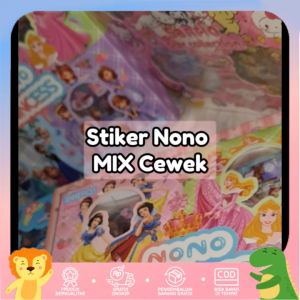 STIKER NONO MIX KARAKTER CEWEK [ ECER / LEMBAR ]