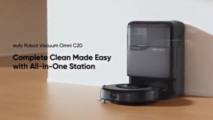 Eufy by Anker Robot Vacuum Omni C20 Robot Vacuum and Mop Combo Self Emptying Auto Mop Washing and Auto Drying for Hands-Free Cleaning 7000 Pa Powerful Suction 3.35-Inch Design All-in-One Station