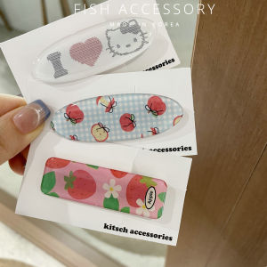 Kẹp Tóc Hình Thỏ Miffy Dễ Thương Kẹp Tóc Hình Gấu Hình Mèo Mắt Tròn Hình Quả Lê Cho Bé Gái Phụ Kiện Tóc Phong Cách Hàn Quốc