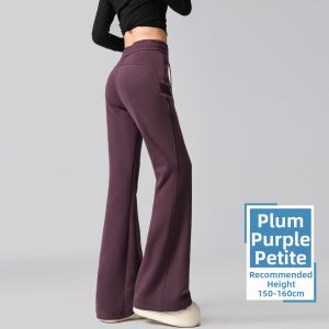 High Waisted Slimming Flare Trousers Black