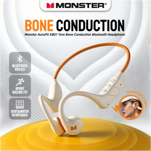 Monster | Monster XB01 Bone Conduction Bluetooth 6.0 Headphone HiFi Stereo Wireless Earphones IP56 Dust/Water Resistance Sports Earhook