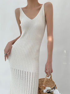 Đầm Ren Cổ Chữ V Không Tay Gợi Cảm Cho Nữ Cao Cấp Ôm Body Phong Cách Với Bên Trong Bể Giảm Béo Quần Legging Váy