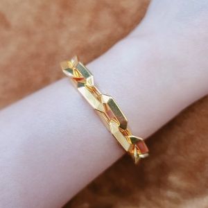 JIN JING RANTAI TANGAN SAUH PLAIN (HOLLOW) EMAS 916 TULEN 17.52G