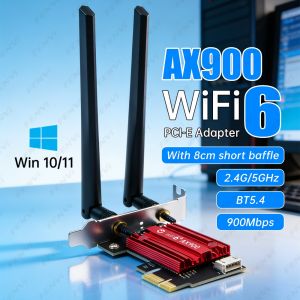 Fenvi | WiFi 6 AX900 PCI-E Adapter BT 5.4 900Mbps 802.11AX Dual Band 2.4G/5GHz 8cm Low Bracke Wireless Network Card For PC Windows 10/11