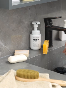 SR99. Ecoco Clamshell soap dish wall-mounted bathroom with lid double compartment dish Soap Storage Holder