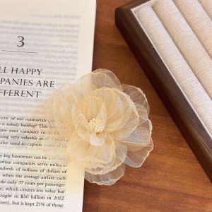 Elegant White Moonlight Ogees Floral Hair Clip for Women Side Bangs Duckbill Hair Clip Hair Accessories Spring Fresh Style