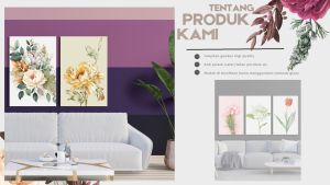 Hiasan Dinding Poster Bunga Ruang Tamu atau Kamar Gantungan Aesthetic LP