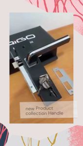 KUNCI PINTU RUMAH HITAM BLACK SERIES MINIMALIS 20CM AIGO / GAGANG PINTU HITAM MINIMALIS