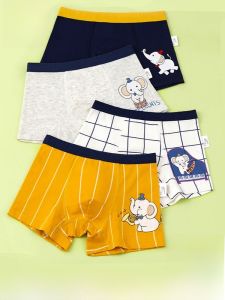 MiiOW | Boys Cotton Underwear Pure Cotton Boxer Briefs Anti-Bacterial Comfortable Elastic Boys Briefs Non-Irritating All Season Kids Boxer Shorts