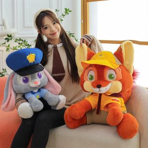 30/40CM Zootopia Plushies Nick Wilde Peluche Judy Hopps Cartoon Anime Plush Flash Slothmore Comfortable Soft Doll Toy Gifts