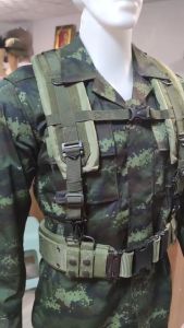 สายโยงบ่าทหารบก แบบรวมกระติกน้ำ เข็มขัดสนามที่มีมาพร้อม นวมรองแข็งแรงทนทาน รุ่นขายดี งานคุณภาพ เกรดพรีเมี่ยม