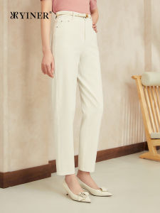 YINER | Summer Fashion Embroidered Tencel Blend Denim Pants