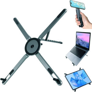 Foldable Magnetic Laptop Stand ABS Plastic Portable Adjustable Stand Heat Dissipation Holder for Smart Phone Tablet Notebook