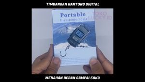 Timbangan Gantung Mini 50 Kg LCD Digital Serbaguna Portable Bagasi Koper Kiloan Beras Ikan