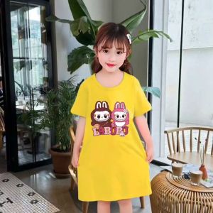 Dress Anak Perempuan Motif LABUBU Untuk Usia 1-10 Thn