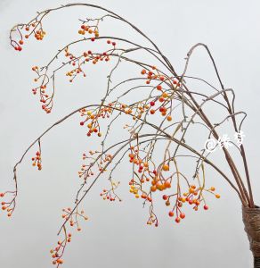 Natural Style Chinese Floral Home Decor Dry Flower Vase Props Fruits Simulation Wild Berries Vine Branches Artificial Flowers