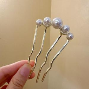 New Arrival Large Size Water Diamond Hairpin U-Shaped Butterfly Bun Hair Accessories Womens Fashion Jewelry Hair Grips