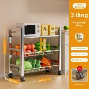 Giá Đỡ Bếp Inox Đa Năng Có Bánh Xe