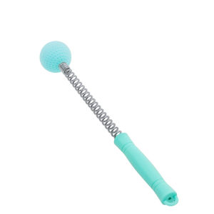 Spring Manual Thumping Massage Hammer TPR Silicone Head Golf Swat Stick Back Neck Cervical Spine Massager Mechanical Control