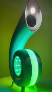 Multifunctional Bluetooth-compatible Speaker with Colorful Light Effect8 in 1 Night Desk Lamp Alarm Clock Makeup Mirror 96BA