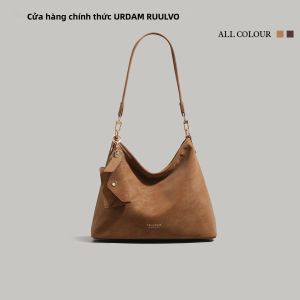 URCDN RDALVO | Túi Xách Đơn Giản Màu Nâu Dung Lượng Lớn
