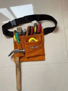 Thick Leather Tool Waist Bag Electrician Bag Special Thick Leather Wallet Work Station Tools Hardware Accessories