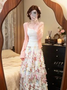 CHANGTONG | Youthful Unique Pretty Pink Outfit Set