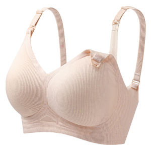 MiiOW | เสื้อชั้นในให้นมแบบมีโครงบาง ป้องกันการหย่อนคล้อย ป้องกันหน้าอกข้างเดียว กระดุมหน้า สำหรับผู้หญิงตั้งครรภ์และหลังคลอด