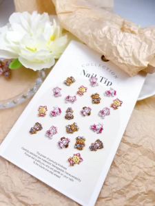 30PCS Kawaii Creative Rabbit Bear Resin Nail Art Decorations 3D Cartoon Cat Puppy Chick Animal Nail Charms for DIY Nails Designs