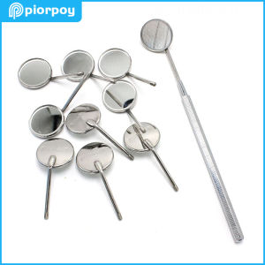 PIORPOY 5/10 Pcs Dental Mouth Mirror Reflector 22/24 Mm Diameter Stainless Steel Dentist Instruments Tools Oral Mirrors Dropship