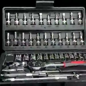 46 in 1 kunci soket dampak kunci soket plum obeng set alat kombinasi universal alat perbaikan bengkel mobil sepeda motor perbaikan darurat multifungsi praktis murah dan mudah digunakan