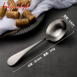 Large Home Use Stainless Steel 316 Long Handle Soup Spoon Noodle Soup Spoon Stew Spoon Soup Ladle for Eating Noodles And Gruel