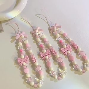 Hot Sale Pink Bowknot Phone Hanging Chain & Creative Phone Case Rope Casing