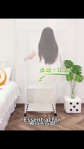 Multifunctional Coat Rack Simple Coat Storage Rack Movable Bedroom Clothes Hanger Stand Space-saving Clothes Organizer Shelf
