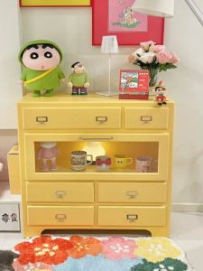 Dopamine Colored Multi-Drawer Chest of Drawers Simple Side Cabinet for Bedroom And Living Room Snack Multi-Layer Storage Cabinet