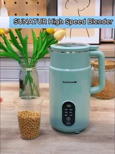 SUNATUR Portable 800MLMini Soya Milk Maker Heating Blender Buah Multifunction Machine Baby Food Cooking Household Automatic Self Wash