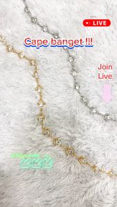 Auroraworld Belt Wanita Ikat Pinggang Mutiara & Gesper Rantai Mewah