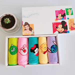 Disney Star Darla Khăn Mặt Thấm Nước A-class Baby Bé Gái Dùng Tại Nhà Bộ Khăn Mặt Bộ Quà Tặng Hộp Quà Tặng Khăn Mặt Trẻ Em