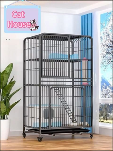 sangkar kucing 4 layer Cat Cage 2/3/4 Level Sangkar Villa Large Fence Cat Cage Large