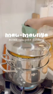 [Diskon 75%] freemir Panci Kukus Stainless 26cm 3 Lapis – Steamer Serbaguna untuk Kompor Gas / Induksi