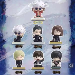 EAKI | Official EAKI Jujutsu Kaisen Sitting Series Blind Box Figures Gojo Satoru Itadori Yuji Cute Desktop Ornament Display Gift Set