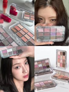 Espoir 12-Color Eyeshadow Palette Pearl Shimmer Light Makeup Natural Brown Earth Tone Eyeshadow Palette Korean Beauty Tools